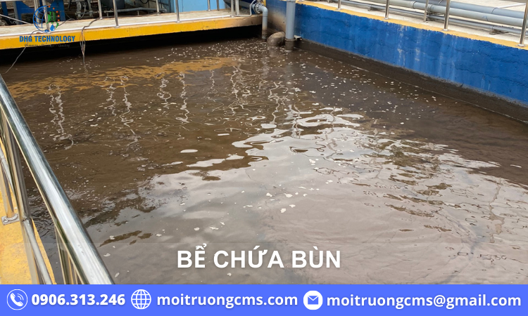 be chua bun xu ly nuoc thai cong nghiep