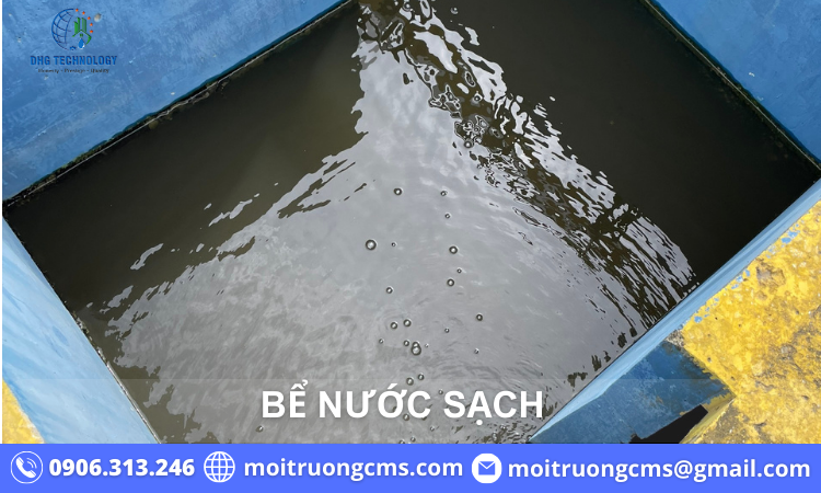 be nuoc sach dau ra he thong xu ly nuoc thai cong nghiep