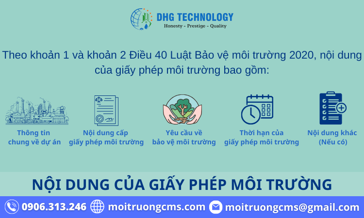 noi dung cua giay phep moi truong