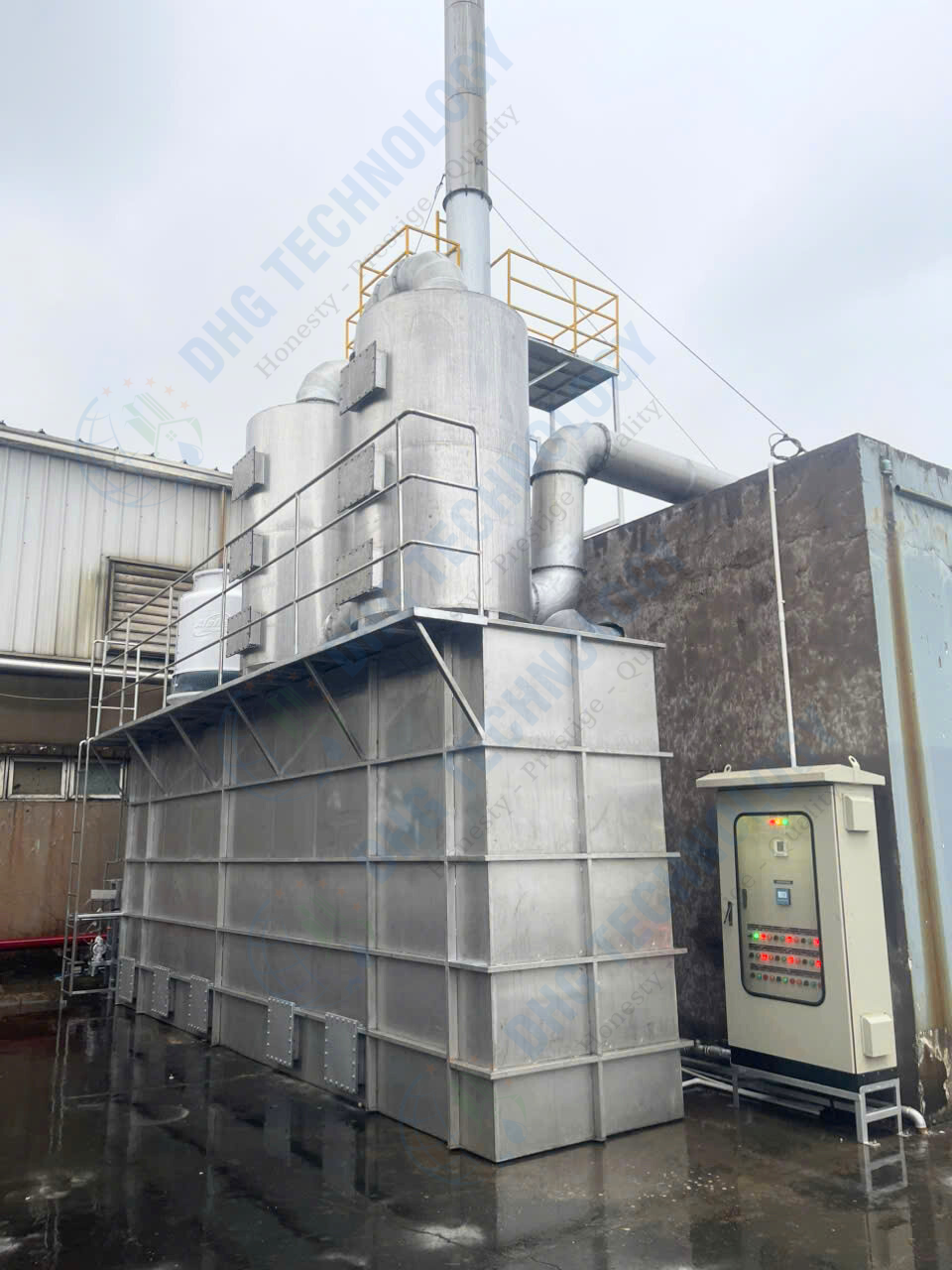 Thiết kế thi công cải tạo hệ thống xử lý khí thải cho Công ty  TNHH Viet Nam E.C.I Elactic